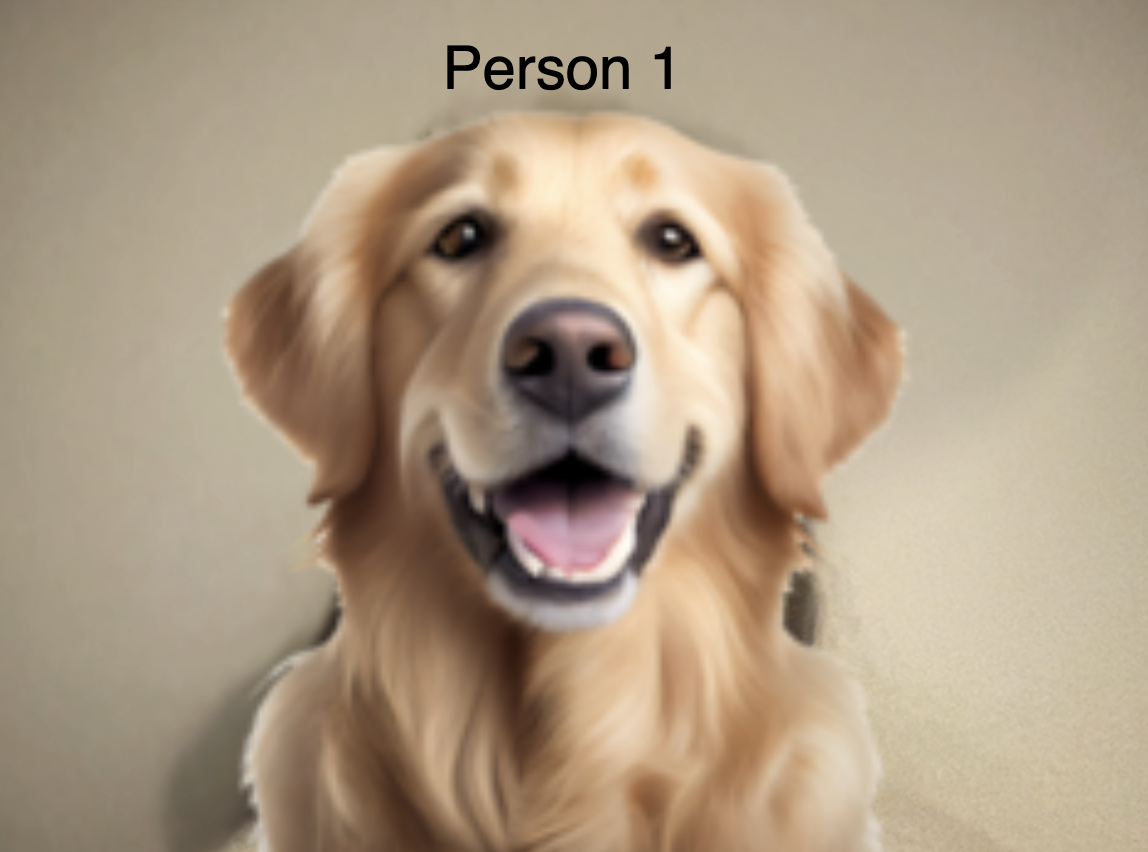 image of a dog overlapping face